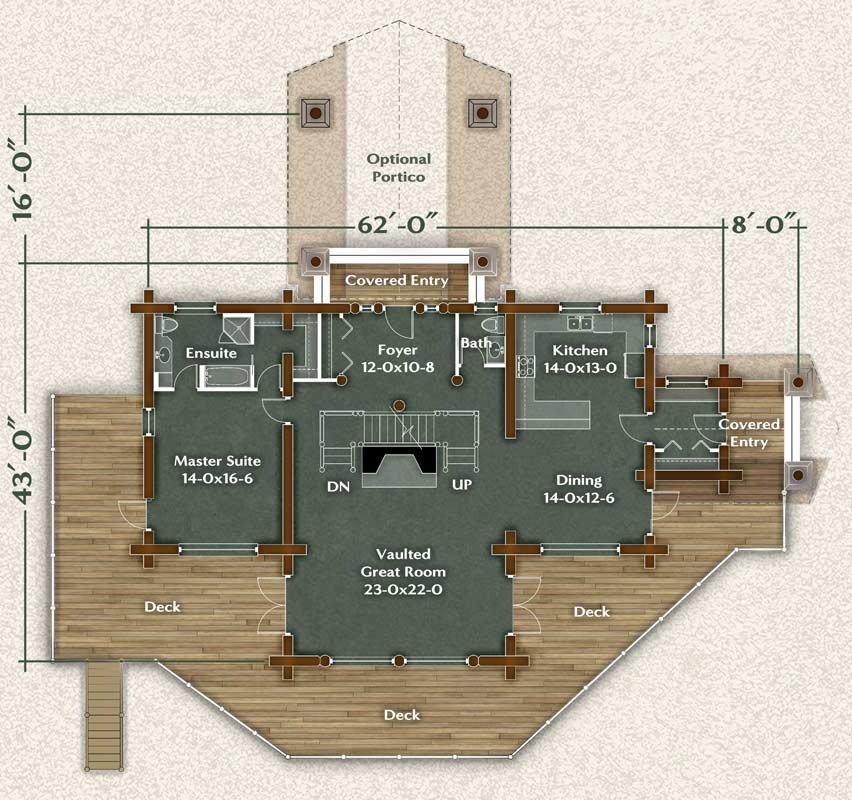 Adirondac Main Floor Plan