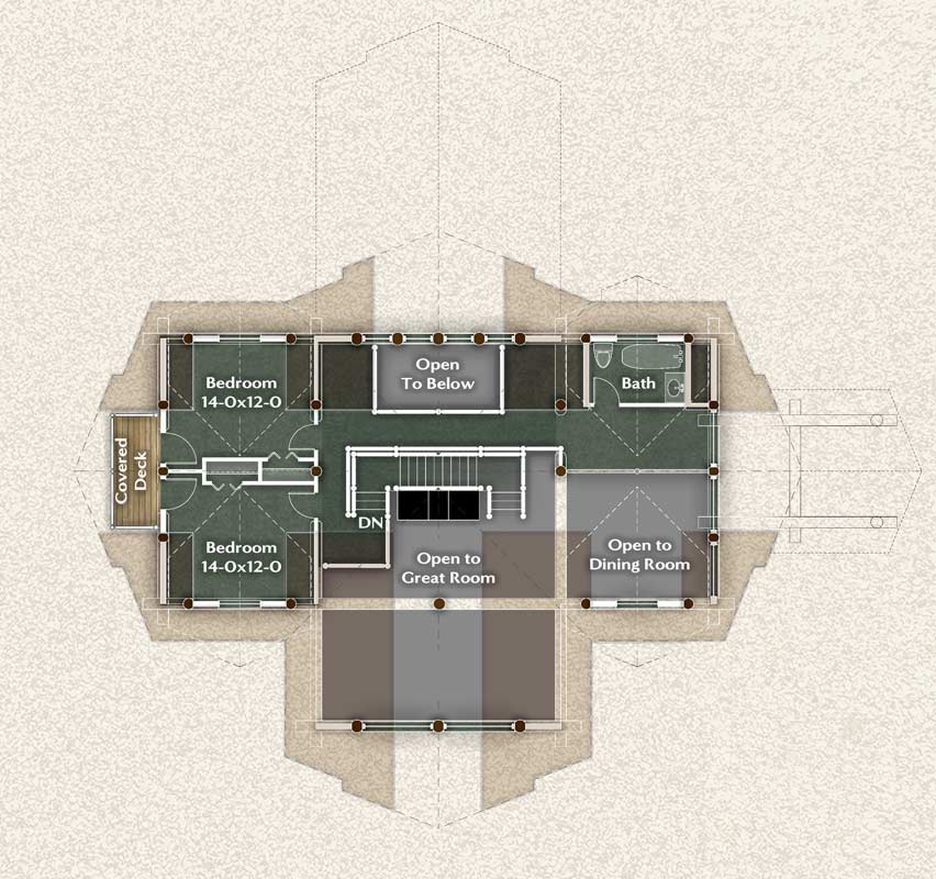 Adirondac Upper Floor Plan